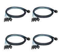 Adiythbm Câble SATA RibbonShield Secure Steel | Câble adaptateur interne HD SAS vers SATA, renforcé avec gaine tressée, prend en charge la migration de 12 Gbps vers le