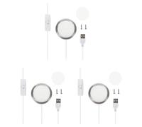 Adiythbm Kit de veilleuse LED polyvalent, idéal comme lampe de chevet et | 3 lampes LED, 3 W, basse tension DC 5 V ; idéal comme lampe de chevet, cadeau, ou décoration d'ambiance pour les