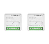 Adiythbm Module Smart Box Switch 2 voies avec contrôle par application 100 | Contrôle à 2 canaux pour deux lumières, connexion de scène avec d'autres appareils, Zigbee 3.0, simple plug-in et