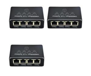 Adiythbm Répartiteur réseau Gigabit 1 vers 4 RJ45 Ethernet pour ordinateurs | Une paire permet à une ligne LAN de servir deux appareils à la fois, parfait pour un routeur et un téléviseur intelligent ou