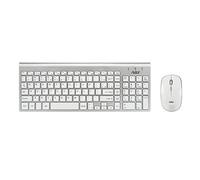 ADJ KIT CLAVIER + SOURIS SANS FIL PLANTINUM KW10 BLANC ET ARGENT