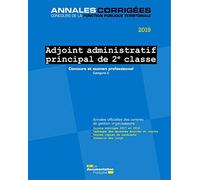 Adjoint administratif principal de 2e classe 2019 - Concours externe