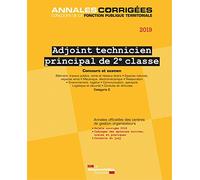 Adjoint technique principal de 2e classe 2019 - Concours et examen catégorie c