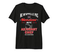 Adjudant-Chef chez Les Sapeurs-Pompiers T-Shirt Haut de Gamme