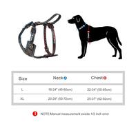 Adjudicable en Cuir Authentique Grand Harnais De Chien avec Manche De Commande Rapide Boucle en Métal pour Le Berger Allemand Labrador,Noir,XL