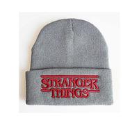 (Adjustable,3D Gray)Stranger Things Beanie Pullover Hat Stranger Things Letters Three-Dimensional Embroidery Knitted Hat Winter