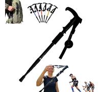 Adjustable Aluminum Alloy Trekking Pole, Lightweight Aluminum Telescopic Walking Stick, Hiking Poles- Durable, Shock-Absorbing, Suitable for Outdoor Hiking & Travel