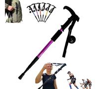 Adjustable Aluminum Alloy Trekking Pole, Lightweight Aluminum Telescopic Walking Stick, Hiking Poles- Durable, Shock-Absorbing, Suitable for Outdoor Hiking & Travel