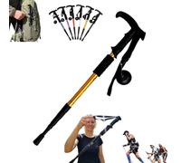 Adjustable Aluminum Alloy Trekking Pole, Lightweight Aluminum Telescopic Walking Stick, Hiking Poles- Durable, Shock-Absorbing, Suitable for Outdoor Hiking & Travel