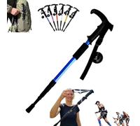 Adjustable Aluminum Alloy Trekking Pole, Lightweight Aluminum Telescopic Walking Stick, Hiking Poles- Durable, Shock-Absorbing, Suitable for Outdoor Hiking & Travel