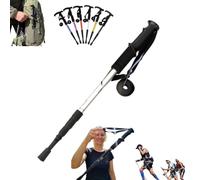 Adjustable Aluminum Alloy Trekking Pole, Lightweight Aluminum Telescopic Walking Stick, Hiking Poles- Durable, Shock-Absorbing, Suitable for Outdoor Hiking & Travel