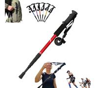 Adjustable Aluminum Alloy Trekking Pole, Lightweight Aluminum Telescopic Walking Stick, Hiking Poles- Durable, Shock-Absorbing, Suitable for Outdoor Hiking & Travel
