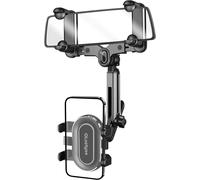 Adjustable And Multifunctional Car Phone Holder, 360° Rotation And Retractable For Car Rearview Mirror