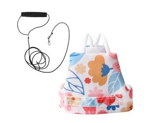 Adjustable Bird Harness - Retractable Traction Rope, Soft Lightweight Harness, Sturdy Buckle Design, Easy to Wear | Parakeets, Macaws, Lovebirds, Sparrows, Cockatiels, Conures, Safe Flying and Walking