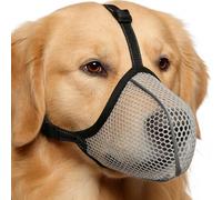 Adjustable Breathable Dog Muzzle, Anti Bite Control Mouth Cover, Anti Bark Mesh Dog Muzzle with Soft Padded Straps, Lightweight Ventilated Cap, Training Tool for Grooming Fat Visit