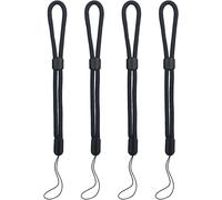Adjustable Camera Wrist Strap, 4 Pieces Lanyard Wrist Strap, Universal Camera Strap, Soft Paracord Braided Strap For Phone, Smartphone, Camera, Black, 25 Cm