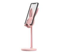 Adjustable Cartoon Animal Phone Stand -Rabbit Smartphone Holder Stand, Cute Desk Accessory, Universal Mobile Device Support Stands Design, Stable Anti Slip Base Flexible Viewing Angle Holder For Smar