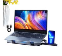 Adjustable Cooling Pad, Notebook Laptop Stand, 14,17 x 10,24 pouces Desk with Fan Feature, Cooling Base, Laptop Tray with Sturdy Build, Computer Accessory for Work and Office