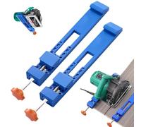 Adjustable Cutting Machine Base Guide, Electric Clamp Guide Rail for Woodworking Tool, New Electric Circular Saw Milling Positioning Clamp, For Professionals and Diy Enthusiasts (2 Pcs)