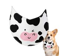 Adjustable Dog Bandana - Waterproof Scarf with Cow Print, Towel Accessory for Large Dogs for Holiday Dressing Everyday Wear Christmas Easter Halloween Costume Parties Photo Shoots Grooming