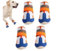 Adjustable Dog Boots, Reflective Paw Protector, Soft Rubber Mesh Shoes with Build, Outdoor Pet Footwear with Comfortable Design, Dog Accessory for Walking Winter Summer