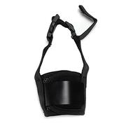 Adjustable Dog Muzzle for Biting & Chewing | Soft Breathable Mesh Protective - Bite Muzzle | Easy to Put on & Maintain with Reflective Strap | for Walking/Training/Grooming (Noire)