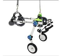 Adjustable Dog Wheelchair for Back Legs, Foldable Pet Cart for Mobility Support, Assist Small Dogs with Paralyzed Hind Limbs