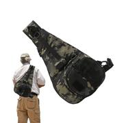 Adjustable Fishing Backpack, Shoulder Storage Fishing Bag, Sling Backpack with Rod Holder, Fishing Tool Bag, 25x16x43 cm, / 9.84x6.3x16.93in, Versatile Fishing Sling Bag for Outdoor Adventures