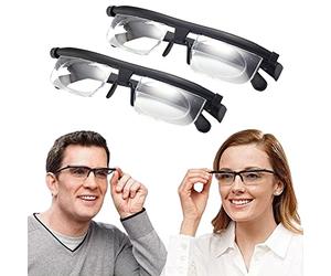 Adjustable Focus Glasses Dial Vision Near and Far Sight, HD Zoom Adjustable Degree Reading Glasses, Distance Reading Glasses for Men Ladies Elderly (2Pcs)