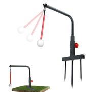 Adjustable Golf Swing Trainer, Golf Practice Equipment, 12 Inches Trainer with Adjustable Rods, Practice Aid with Stable Base, Training Accessory with Swing Alignment, Game Tool for Men Golfers Garden