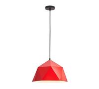 Adjustable Hanging Height Vintage Rustic Red Metal Pendant Light Chandelier Lamp for Kitchen Island Dining Room Coffee Bar(25cm)