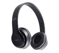 Adjustable Headband Foldable Headphones, Black for Custom Comfort, Noise Reduction and High Fidelity stereo sound Foldable Arms for Easy Storage (4)