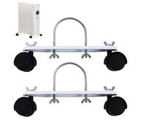 Adjustable Heater Stand - 2 Piece Floor Mount for Garage | Steel Frame with 360 Rotating Casters, Replacement Support Parts for Home Living Room Workshop Apartment Heating Accessory