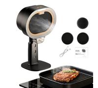 Adjustable Height Low Noise 2 Portable Kitchen Exhaust Fan Rechargeable | Desktop Exhaust Fan For Home, Apartment, Dorm, , Family Dining Table Camper, Indoor BBQ, Hot Pot
