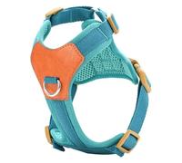 Adjustable Hrewable Reflective Nylon Pet Harness Strap De Style Chien De Style Ville pour Bulldog Labrador Shiba Inu Pug,Bleu,M