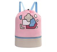 Adjustable Kids Swim Bag, Oxford Cloth Swim Bag, Water-Resistant Kids Swim Bag, Kids Waterproof Sports Bags, Pool Bags with Cute Cartoon Design for Children Boys and Girls, Rose, riferimento Alla