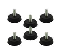 Adjustable Leveling Feet - 6 Pieces Shock-Absorbing Non-Slip Furniture Pads | Rubber Adjustable Height Feet For Cabinet Chair Table Stool Bar Patio Home Office Classroom Dining Ladder