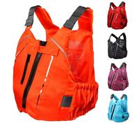 Adjustable Life Vestfor Adults with High Buoyancy, Watersports Safety Vest for Kayaking, Fishing, Surfing, Sailing, Snorkeling, Boating, Swimming and Water Rescue(Orange,L)