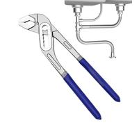 Adjustable Locking Plier - Diagonal Slip Joint Long Nose Tongue Groove Pliers, All-Purpose Bi Material Handle Hand Tool | for Plumbing Repair Basic Home Maintenance Grip Cutting Fixing Utility