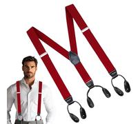 Adjustable Men Suspenders - Heavy Duty Elastic Braces, 125cm Clothing Support for Trouser Holding, Strong Clip Straps, Mens Apparel Accessory with Snug Fit Design, Daily Wear Gear for Suit Styling