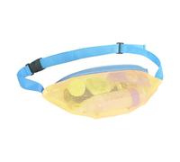 Adjustable Mesh Seashell Bag - Versatile crosbody Beach Waist Pouch with Shoulder Strap, Lightweight Breathable Beach Shell Tote Organizer for Swimming, Travel, Outdoor Play, Picnic, Pool Trips