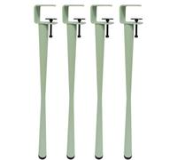 Adjustable Metal Leg No Punching Table Clamp Legs F-Shape Coffee Table Leg with 4pcs Foot Pads, DIY Furniture Dining Desk Console Feet for Various Shapes of Table Boards,Green,71cm(28in)