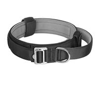 Adjustable Military Tactical Nylon Dog Training Collar with Handle for Sheepdogs Labradors Bulldogs,Noir,M.