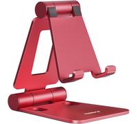 Adjustable Mobile Phone Holder For Mobile Phone - Compatible With Iphone 14 13 12 11 Pro Xs Xr X 8, Huawei, Galaxy, All Smartphones - Red