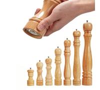 Adjustable Moulin à épices manuel en bois - Moulin à poivre et sel de cuisine, poivre du Sichuan, plusieurs tailles(12 inch natural wood color)