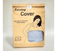 Adjustable Nursing Cape In 100% Cotton Muslin-Cover With Bag Included-Comfort,Breathable,Soft And Versatile-Baby Blue