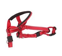 Adjustable Nylon Dog Muzzle Red Breathable Anti Bark Anti Bite Pet Mouth Cover with Throat Pressure Relief Design Allows Panting Drinking for Comfortable Wear (XL)
