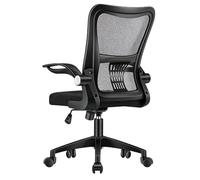 Adjustable Office Swivel Chair Ergonomic Mesh Computer Chairs Executive Arms Height Adjustable Back Support Home Office 3D Lumbar Support(Black)