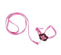 Adjustable Parrot Leash Harness | Nylon Protective - Bite Bird Harness for Outdoor Training | Soft & Secure Chest Strap for Small/Medium Birds | 47.2in Control Rope with Cushion (Pink)