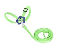 Adjustable Parrot Leash Harness | Nylon Protective - Bite Bird Harness for Outdoor Training | Soft & Secure Chest Strap for Small/Medium Birds | 47.2in Control Rope with Cushion (Green)